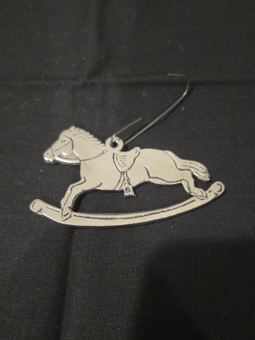 WOODBURY PEWTER ROCKING HORSE ORNAMENT